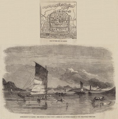 Bombardement van Canton door Richard Principal Leitch